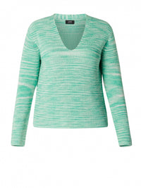 Falicity -neule, jungle green / multicolor