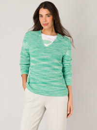 Falicity -neule, jungle green / multicolor