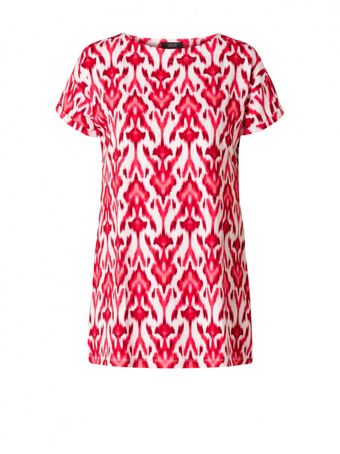 Geraldien -tunika, spicy red/multicolor
