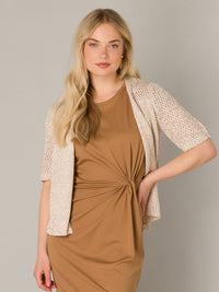 Indiria -neuletakki, sand / multicolor