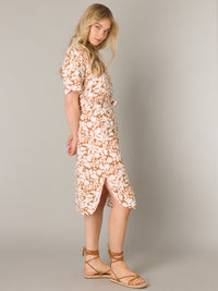 Zehra dress, light brown / multicolor