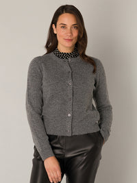 Naomi cardigan, dark gray / melange