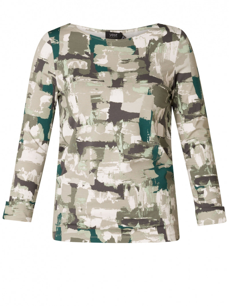 Olcay sweater, grayed army/multicolor