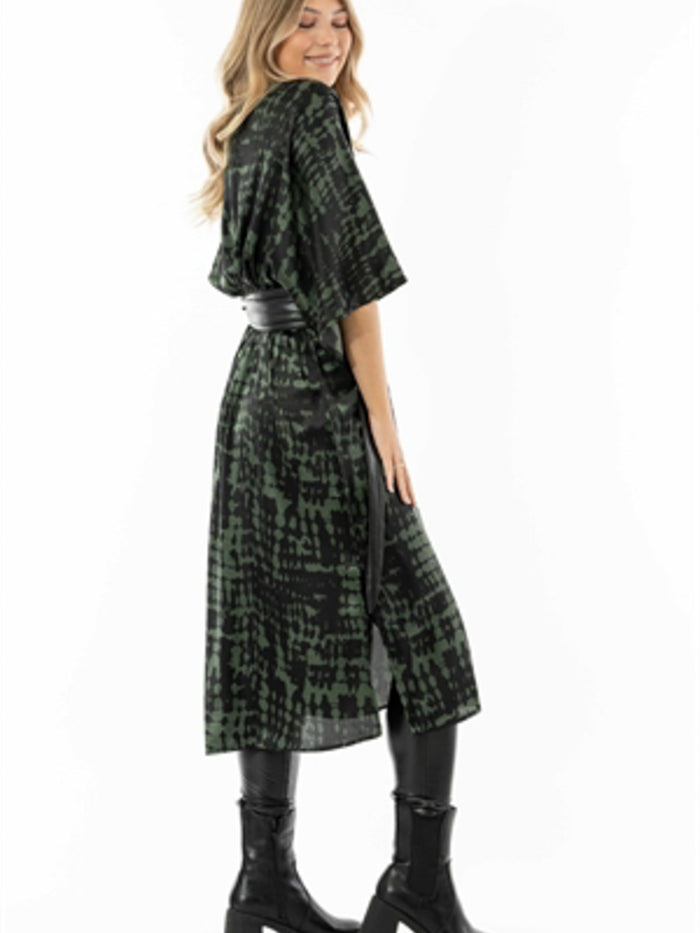 Nala dress, Empire green/black