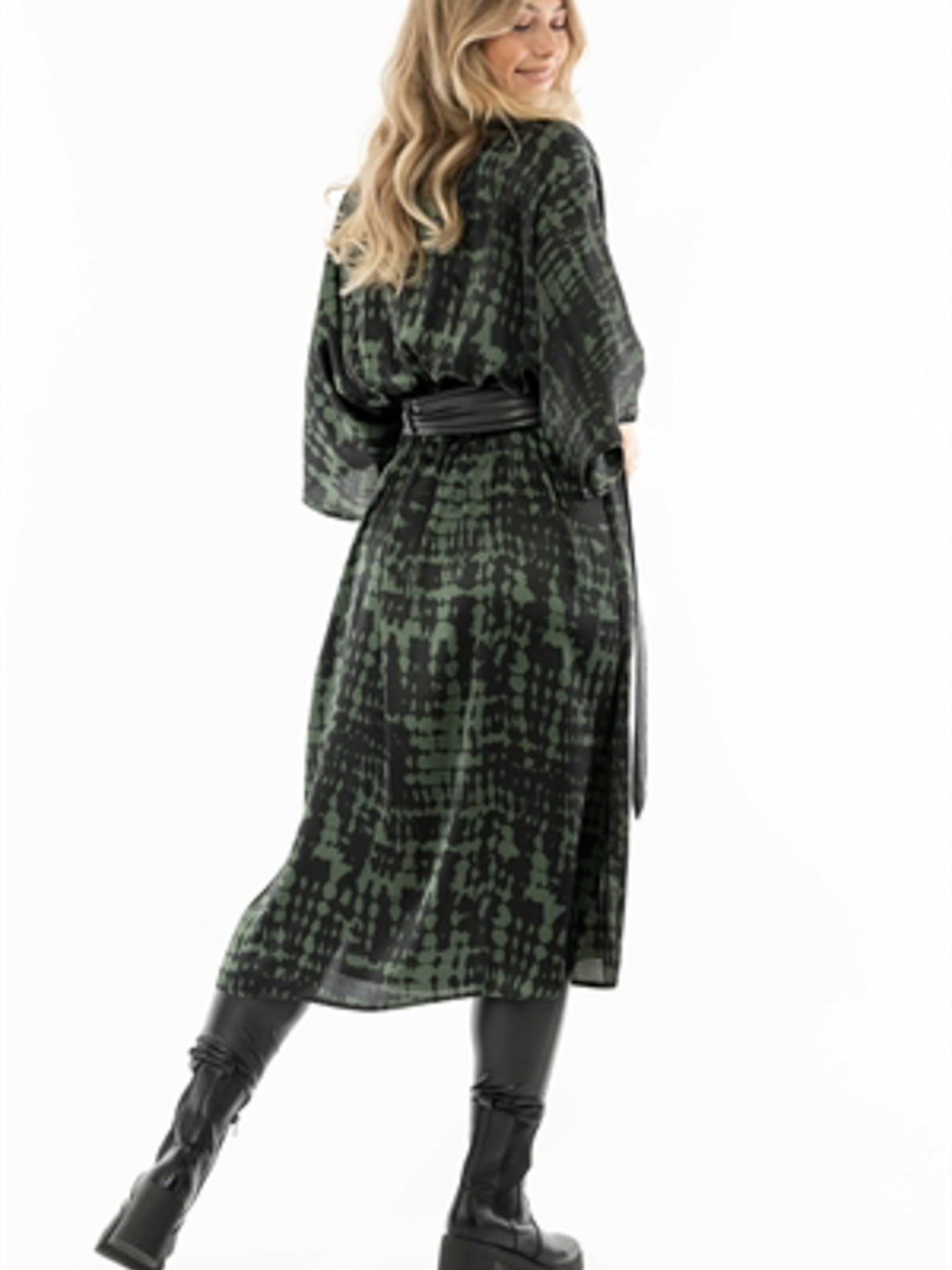 Nala dress, Empire green/black