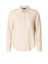 Yael linen collar shirt, light beige