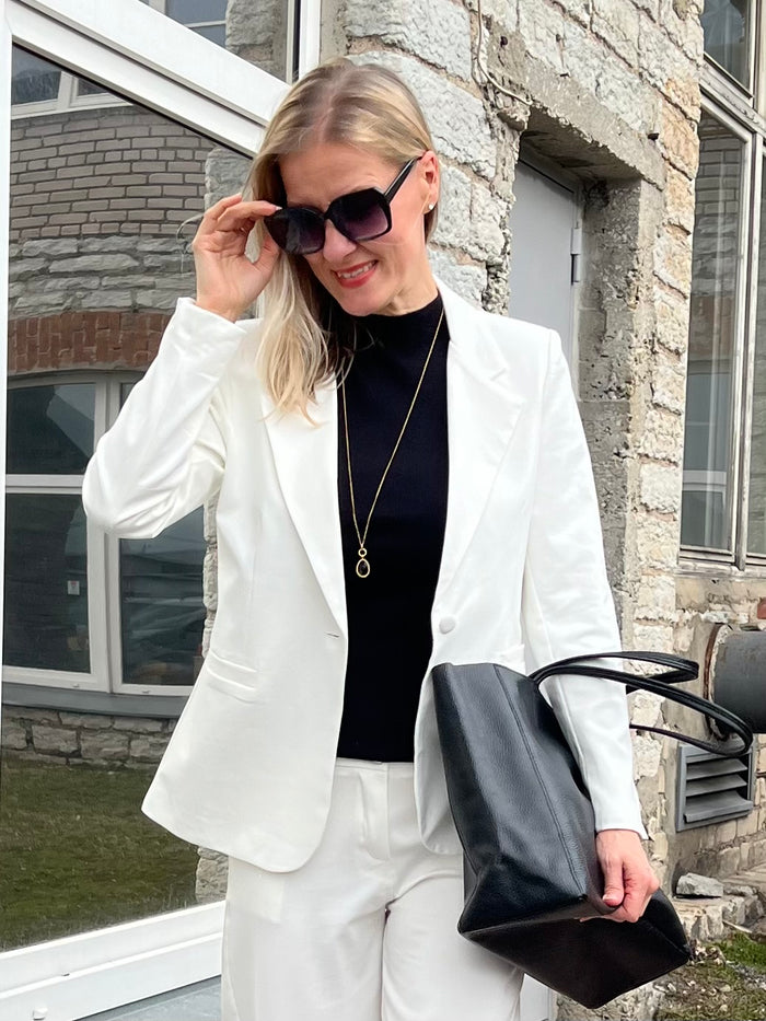 Aretha blazer, soft white