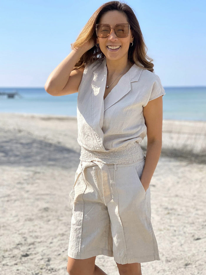 NOT Pilazzo linen trousers, orange