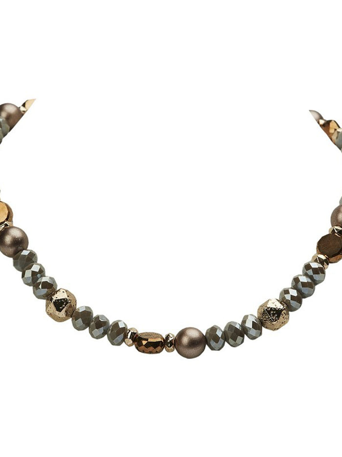Linn necklace, taupe