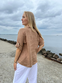 Palma -pellavapaita, camel