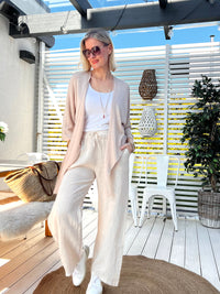 Elena linen trousers, beige