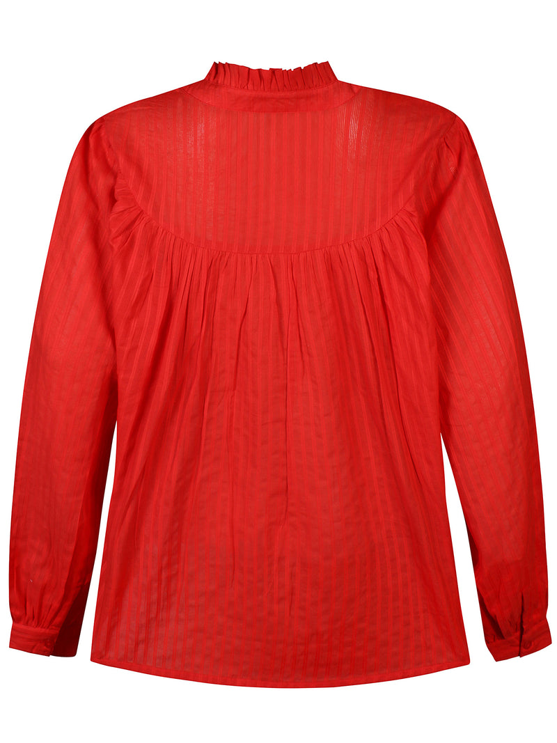 Faisa cotton shirt, red
