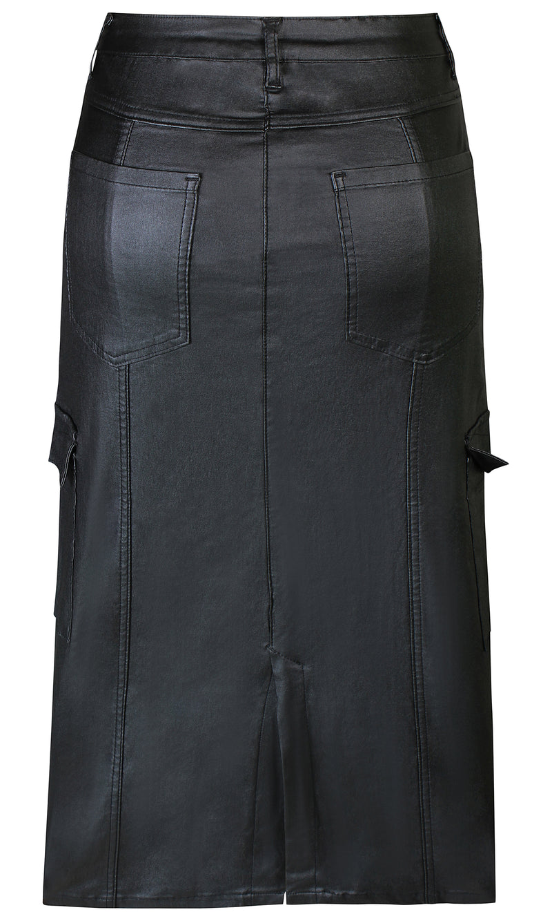 Hillary-cout skirt, black