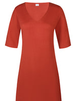 Romin knitted dress, burnt brick red