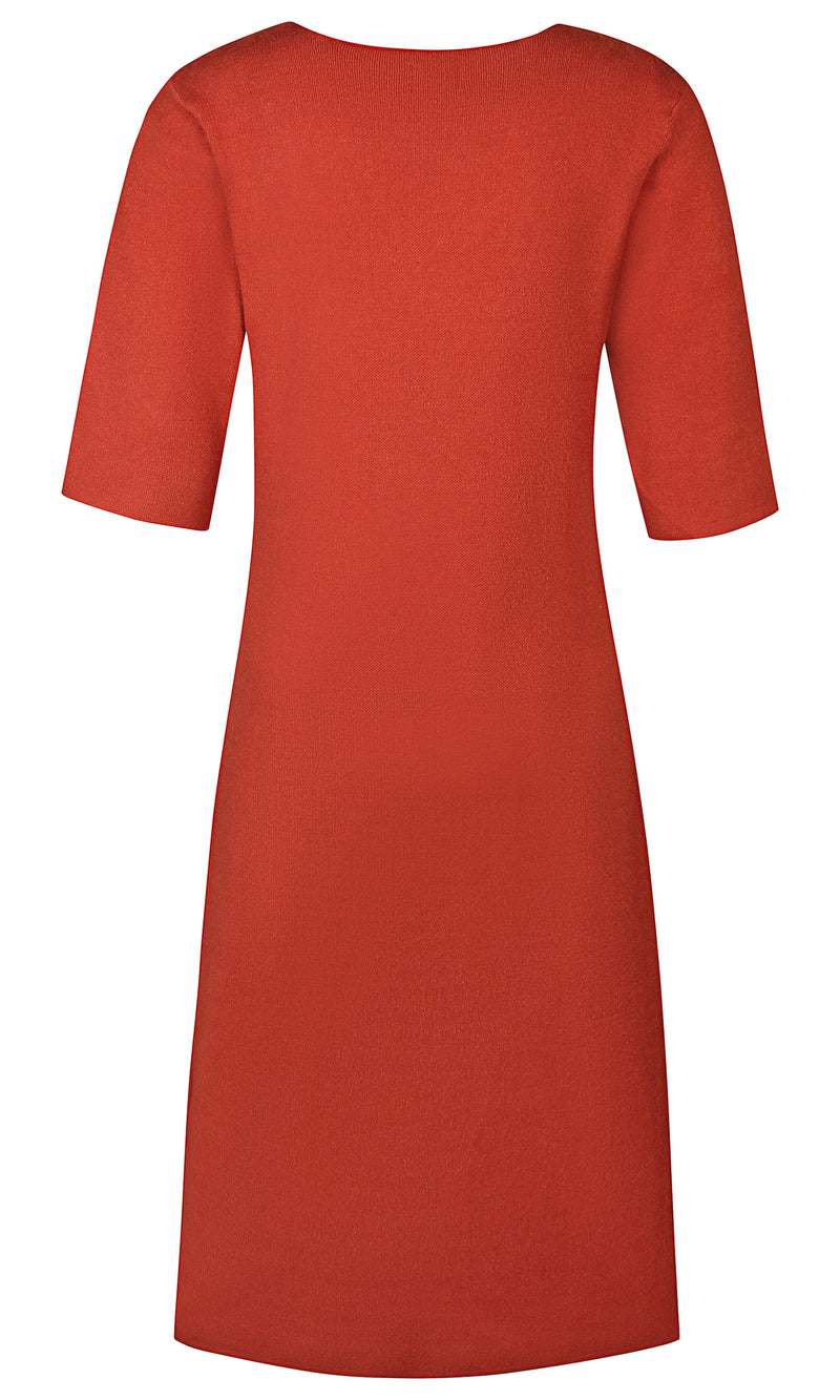 Romin knitted dress, burnt brick red