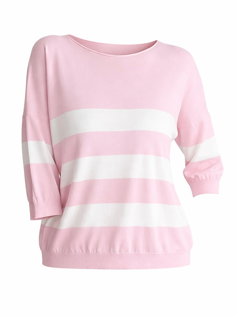 Sole -neule, roosa / valkoinen