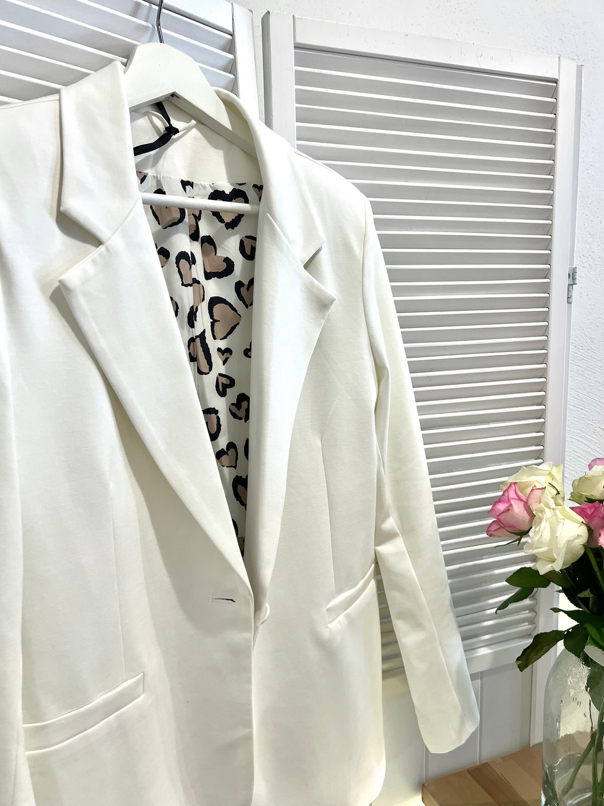 Aretha blazer, soft white