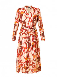 Rhodé -mekko, maroon/beige