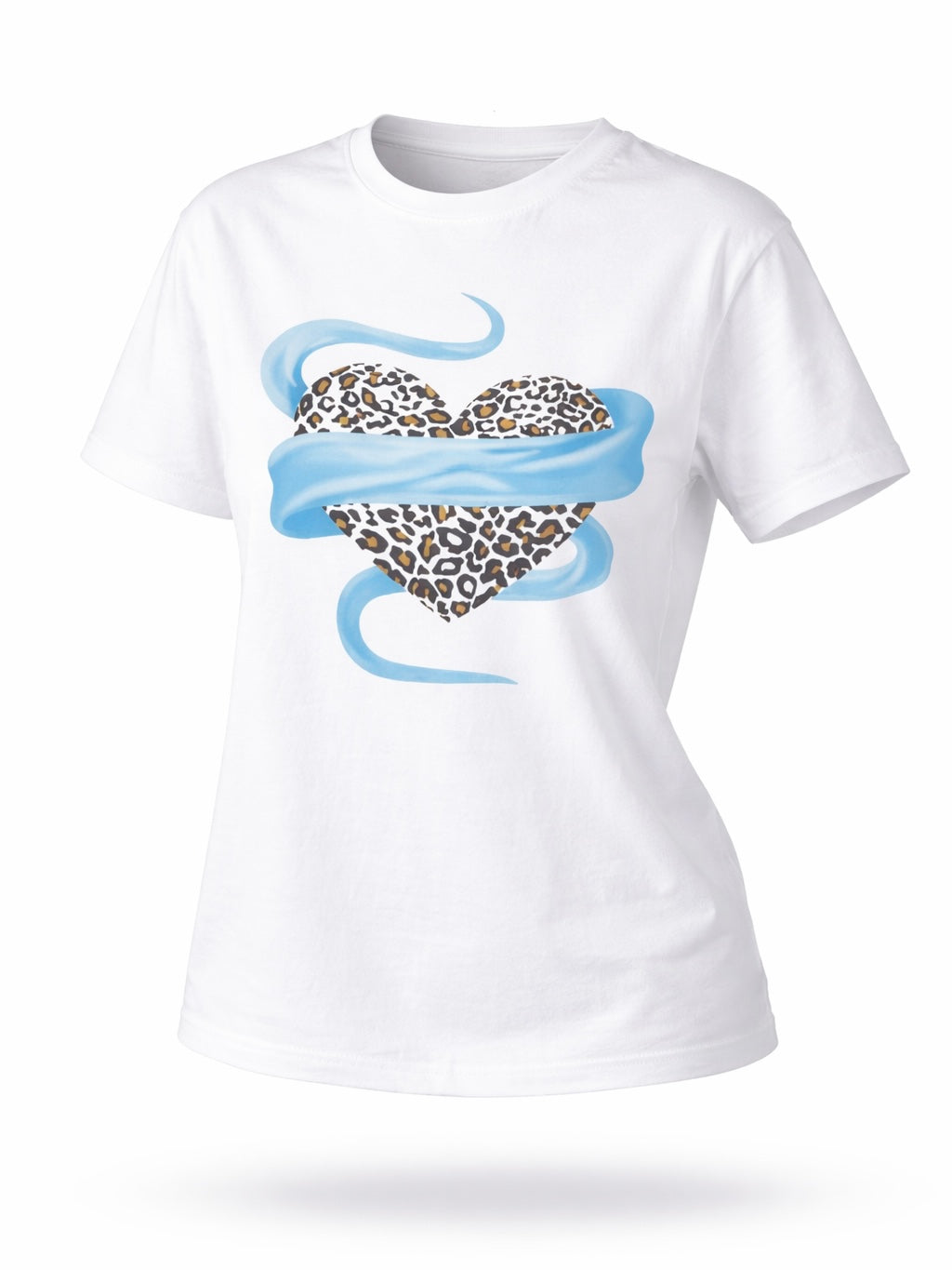 Heart -t-paita, valkoinen / sininen