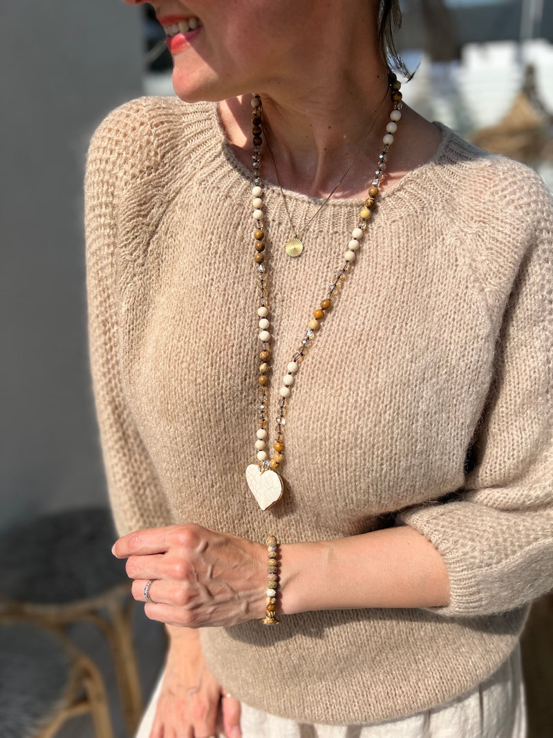 Cara -neule, tumma beige