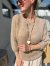 Cara -neule, tumma beige