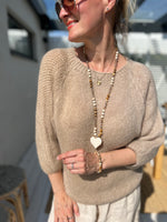 Cara -neule, tumma beige