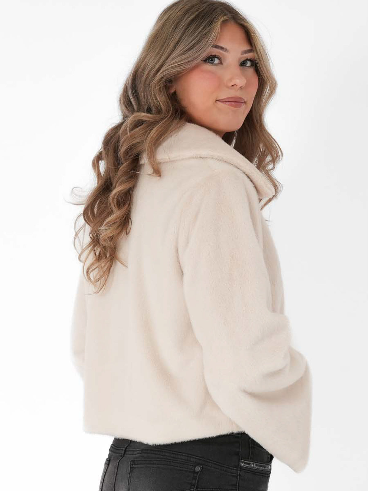 Cozy jacket, winter creme