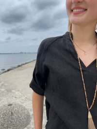 Palma -pellavapaita, musta