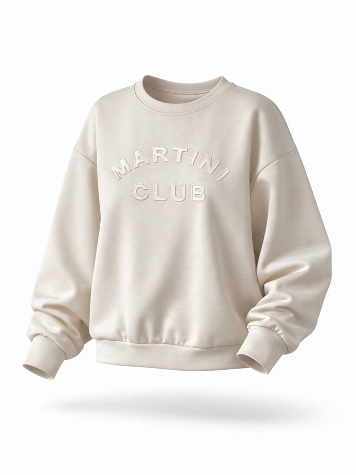 Martini Club sweatshirt, vaalea taupe