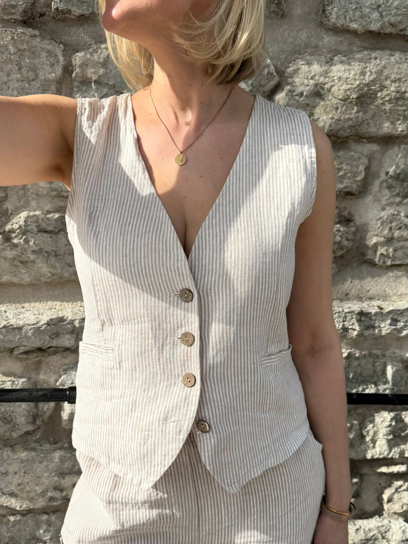 Elaine -liivi, beige