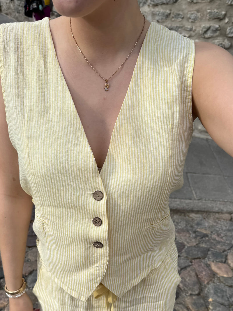 Elaine -liivi, vaaleankeltainen