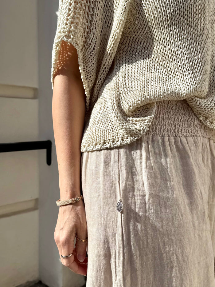 Alena -pellavahousut, light sand