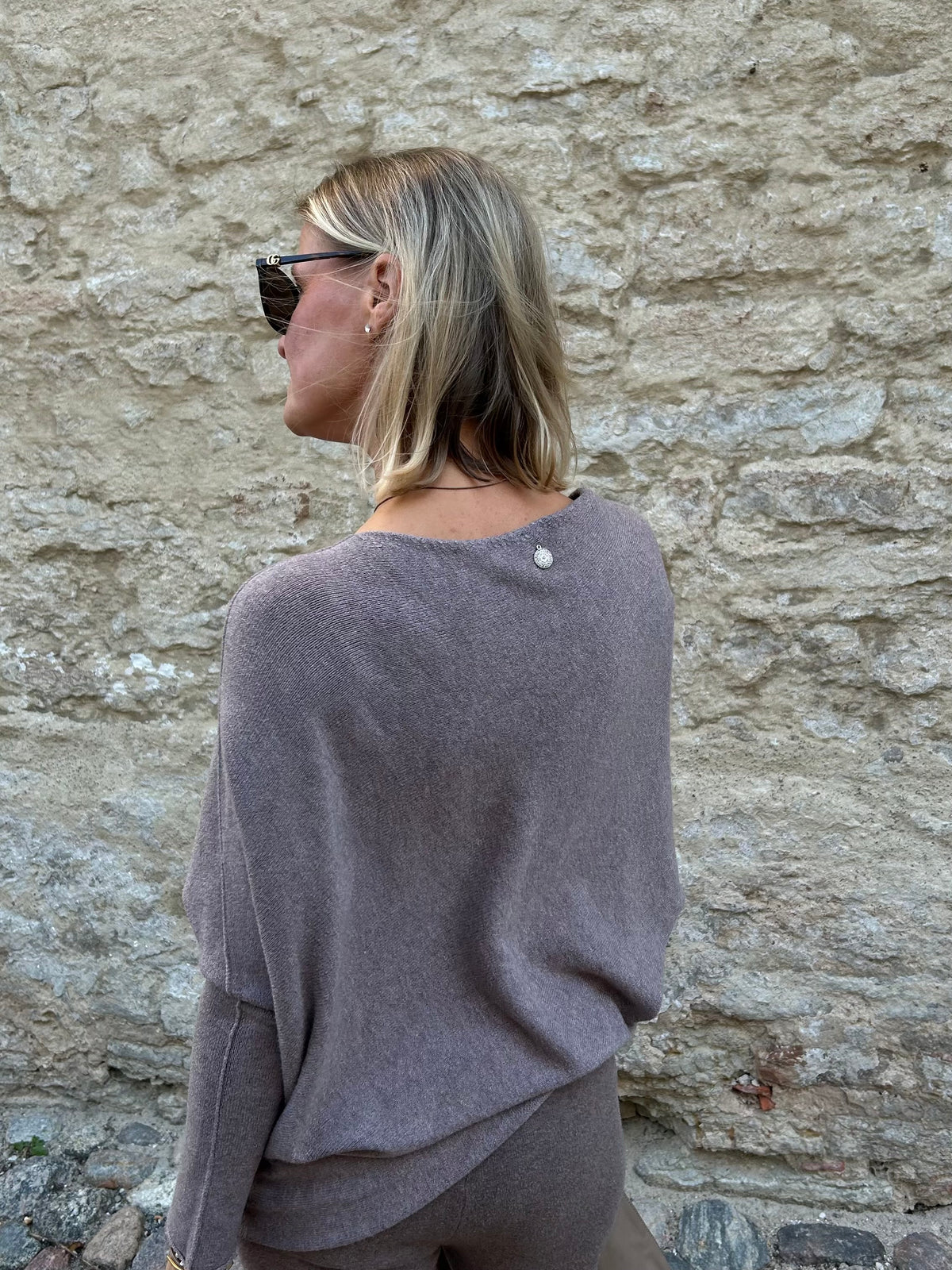 Clea asymmetrical sweater, chai