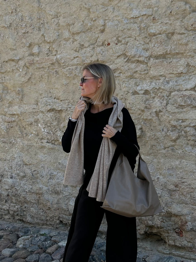 Effie -huivi, meleerattu beige