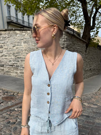 Elaine vest, light blue