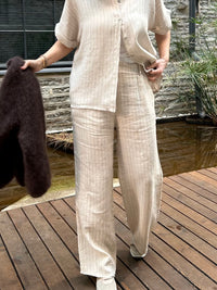 Faith linen trousers, light sand