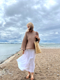 Mountain Village merino wool sweater, off-white