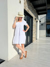 Beliz cotton dress, white