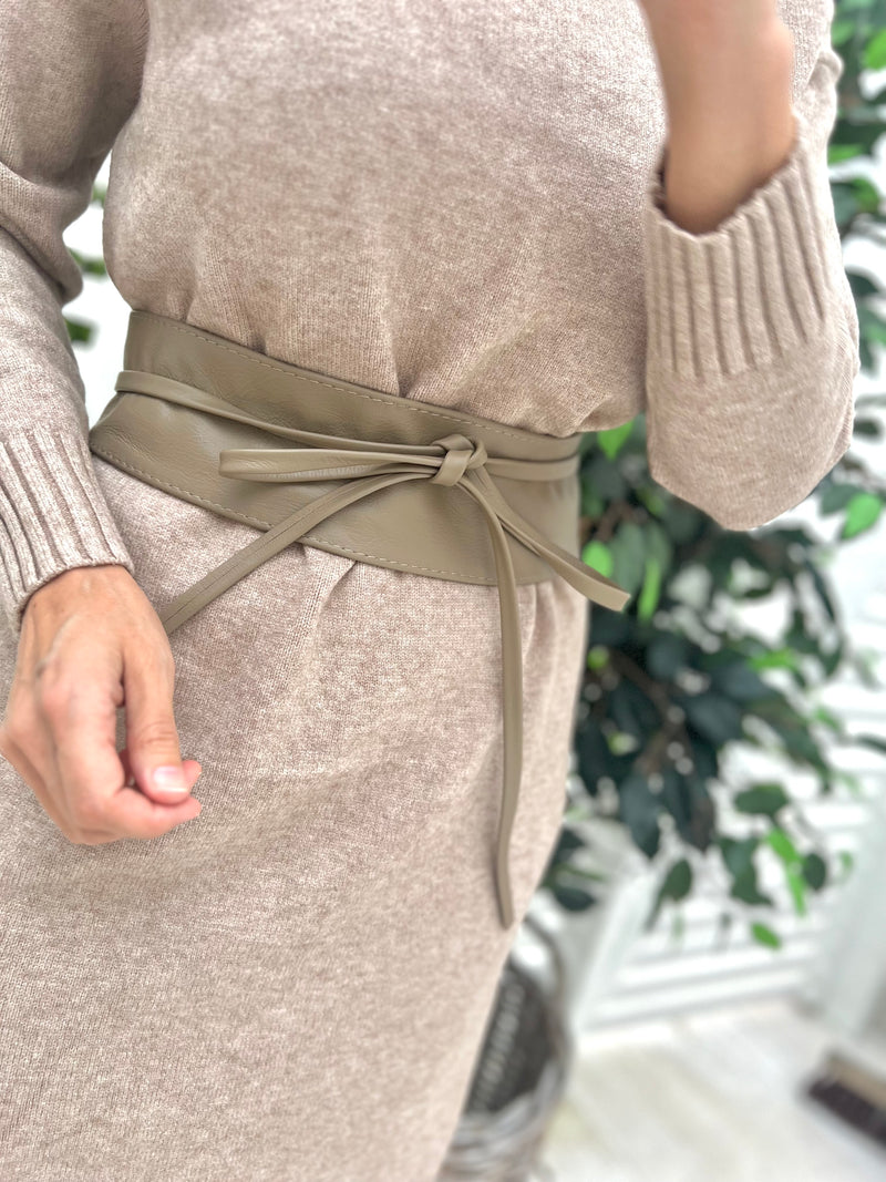 Chelsea Wrap Belt, Taupe