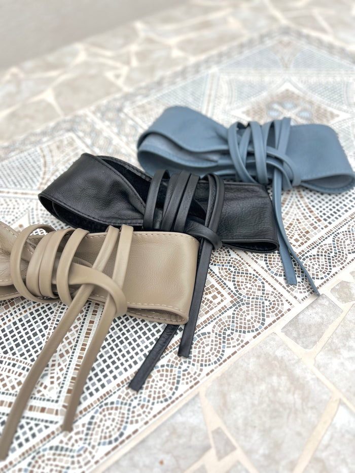Chelsea Wrap Belt, Taupe