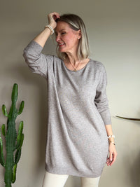 Norah -neuletunika, taupe