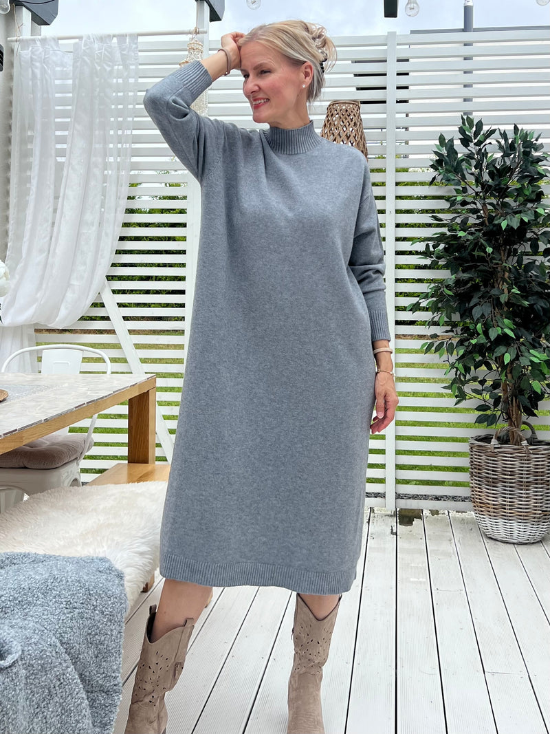 Stephanie knitted dress, gray