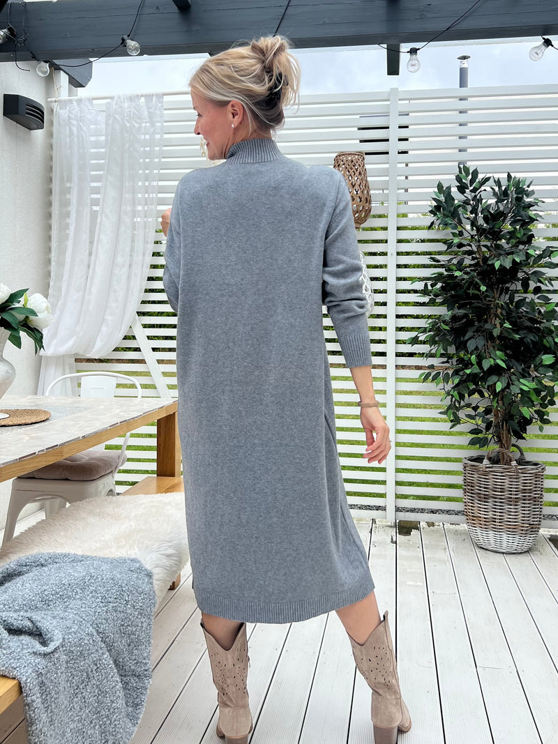 Stephanie knitted dress, gray