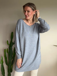Norah -neuletunika, harmaa