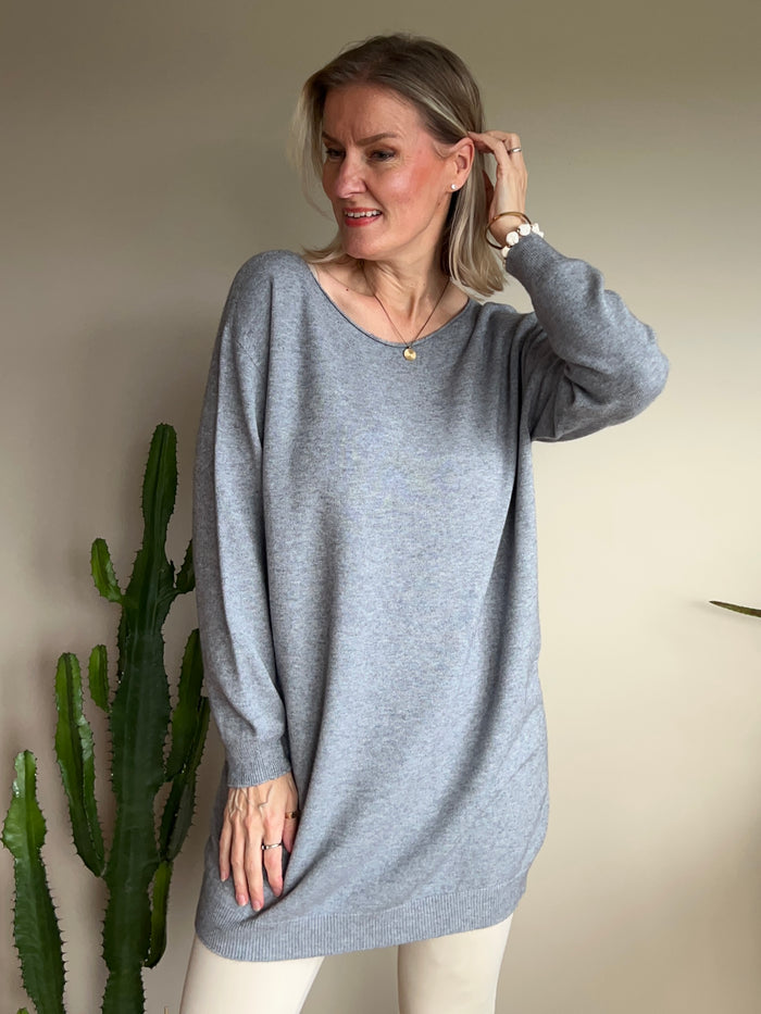Norah -neuletunika, harmaa