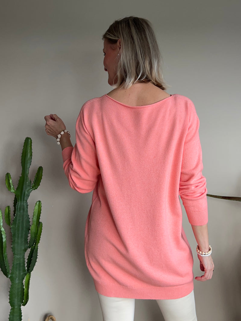 Norah -neuletunika, peach