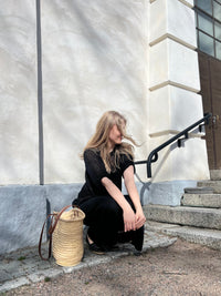 Zoe cotton sweater, black