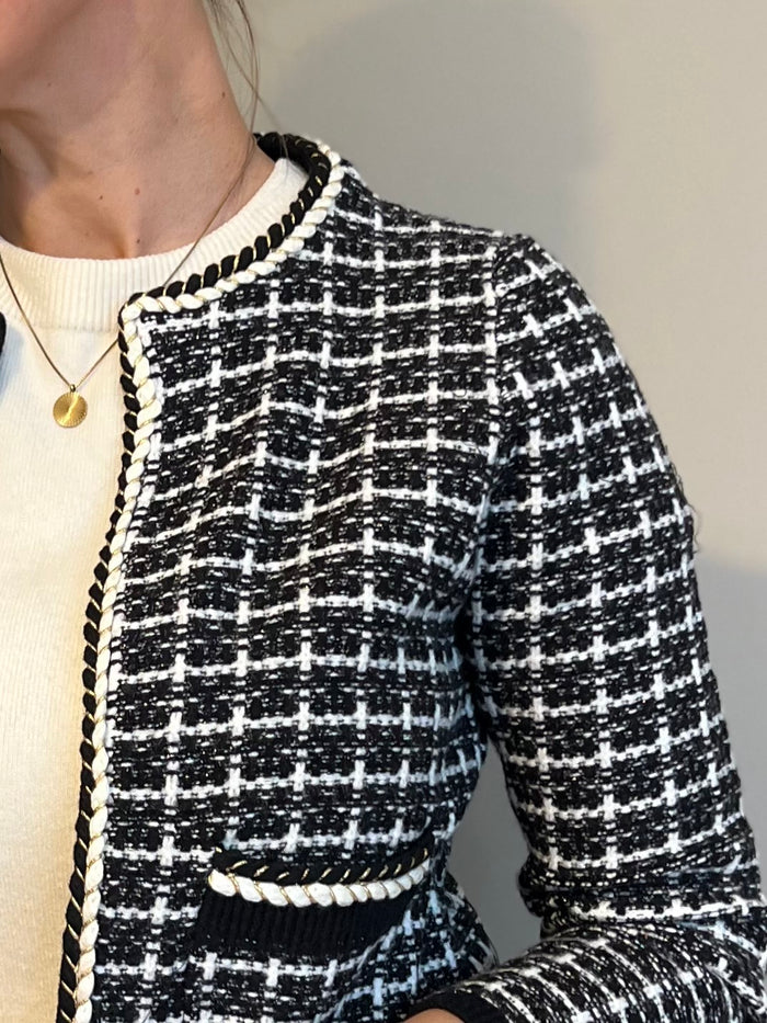 Volante jacket, black/white