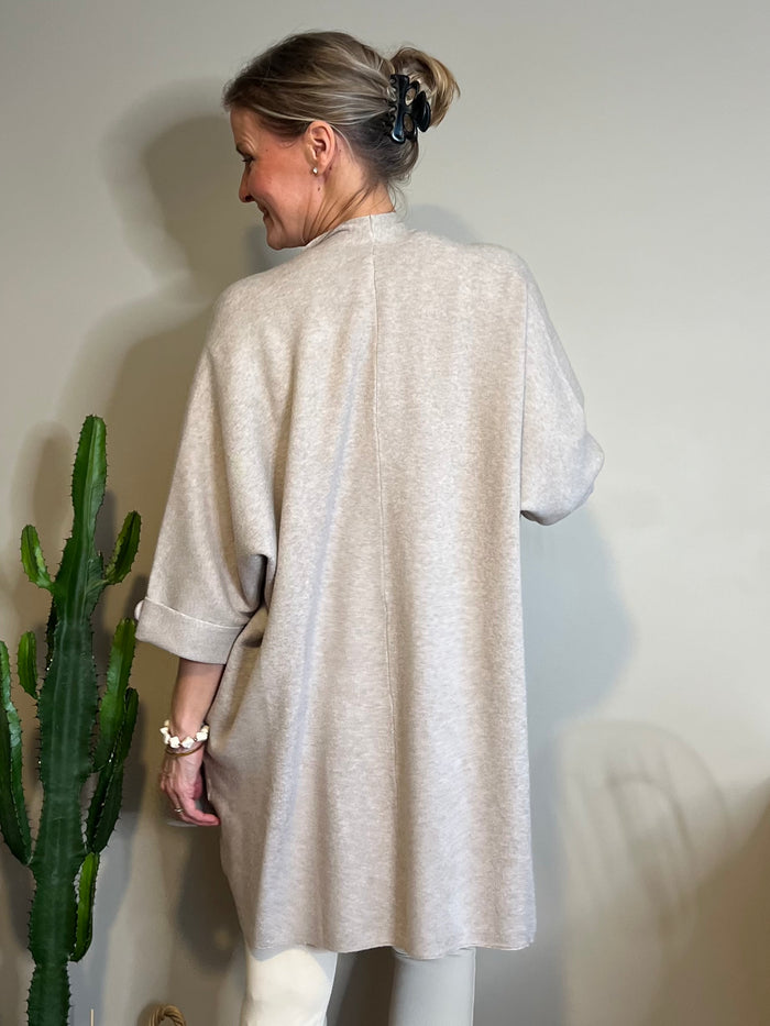 Simona cardigan, dark beige