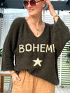 Boheme sweater, dark green